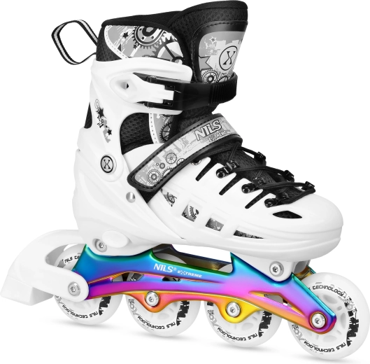 Patines universales 4 en 1 NILS Extreme – Arcoíris