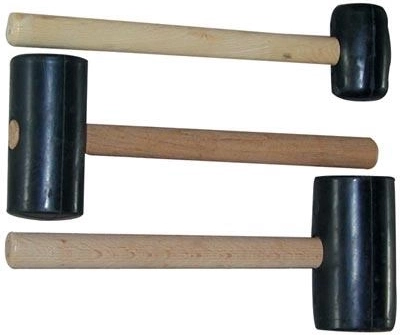 Maza de goma de 65 mm con mango de madera – fabricación checa