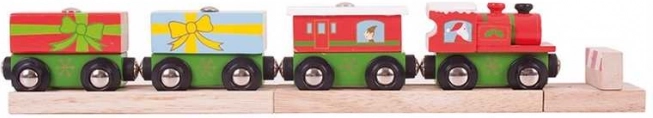 Bigjigs Rail tren navideño con vías