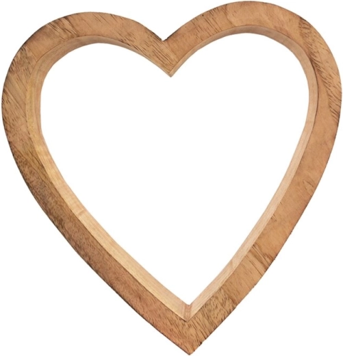 Decoración corazón de madera de mango
