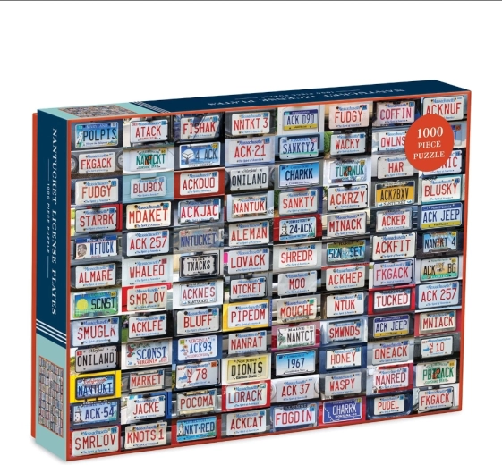 Puzzle Galison Colage de matrículas 1000 piezas