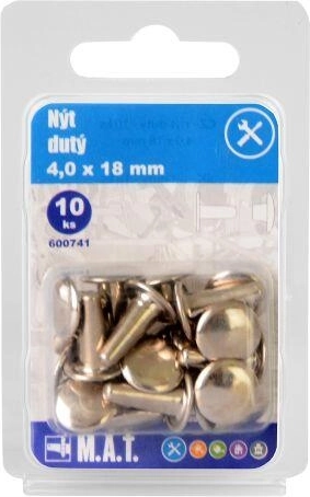 Remache hueco 4 × 18 mm (10 uds)