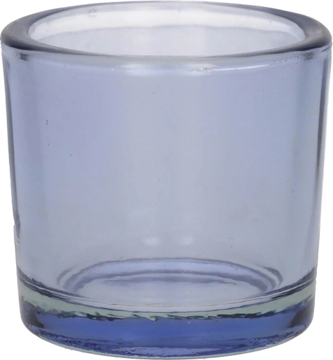 Portavelas para vela de té Espen, 6,5 × 6 cm, lila transparente