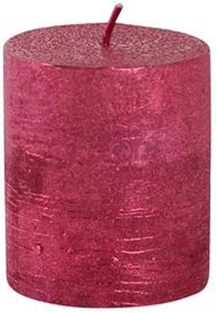 Vela rústica cilíndrica 6 × 7 cm roja PROVENCE