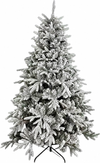 Abeto artificial prémium: denso, fuertemente nevado, con soporte 180 cm