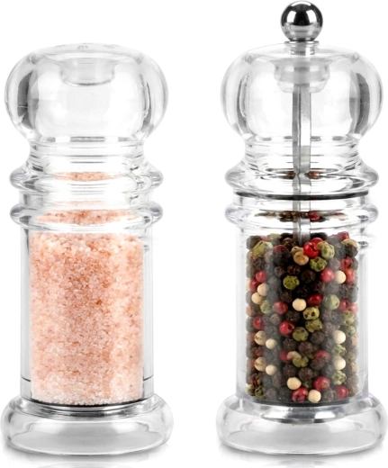 Molinillo acrílico para pimienta y salero, set de 2 uds Vilde