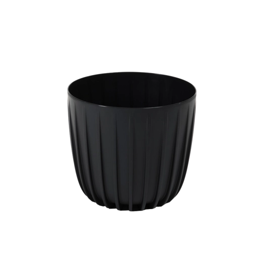 Maceta Mira 160 – negra, plástico reciclado