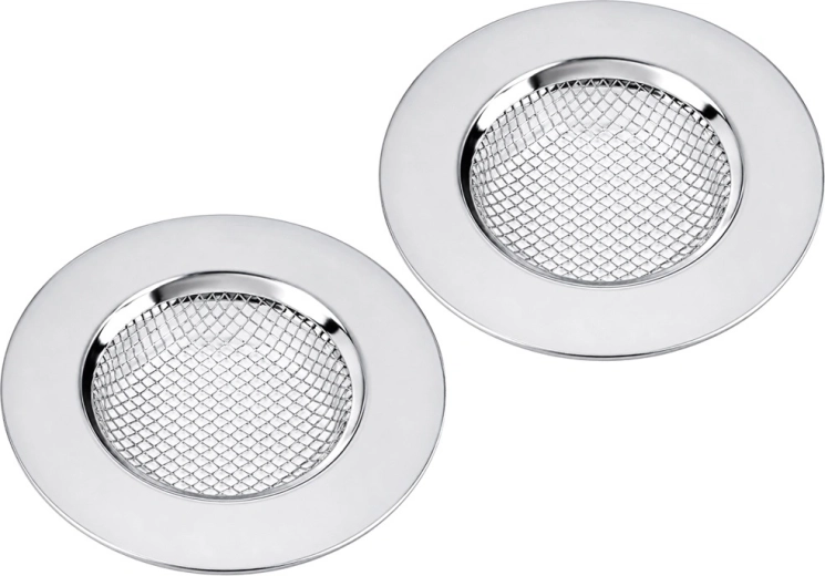 Colador de acero inoxidable para fregadero 7,5 cm y 3,8 cm, 2 uds.