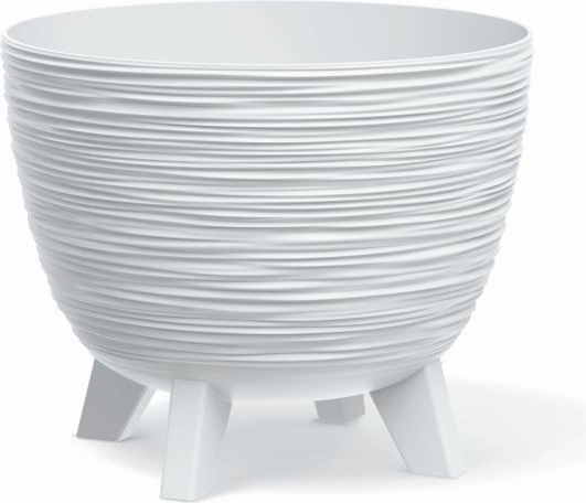 Maceta FURU 39,5 cm blanca – maceta de diseño de plástico para plantas, apta para interior y exterior