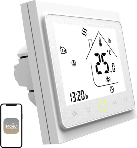 Termostato LCD Wi‑Fi Moes para calefacción eléctrica por suelo radiante