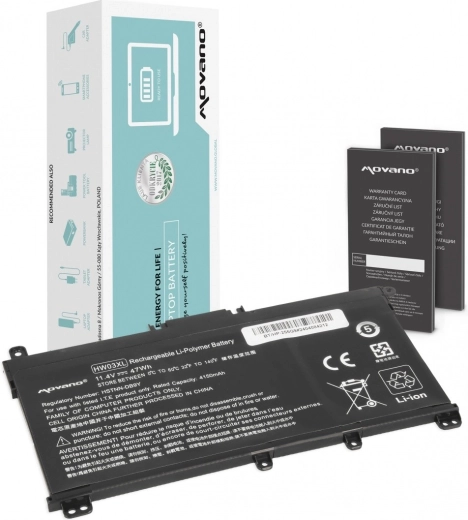 Batería Movano HW03XL para portátiles HP 15-eg / 15-eh / 17-cn / 17-cp (4150 mAh, 47 Wh)