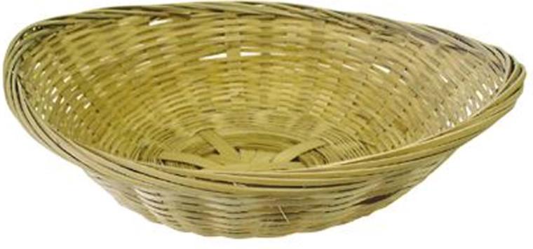 Cesta de mimbre para pan, ovalada, natural