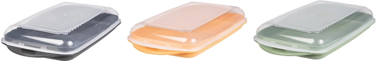 Recipiente plástico rectangular de polipropileno 21 × 11,5 × 3,5 cm