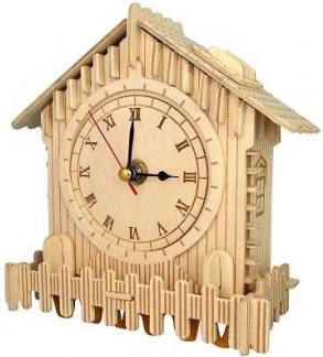 Rompecabezas 3D de madera – reloj Casita WOODCRAFT