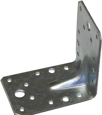 Escuadra de acero con embutición 65 × 90 × 90 mm, 3 mm