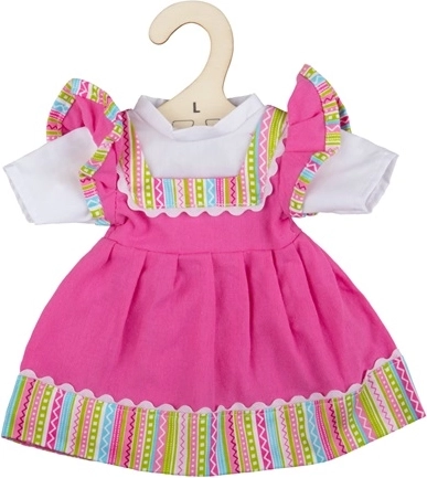 Bigjigs Toys vestido con ribete a rayas para muñeca – Rosa