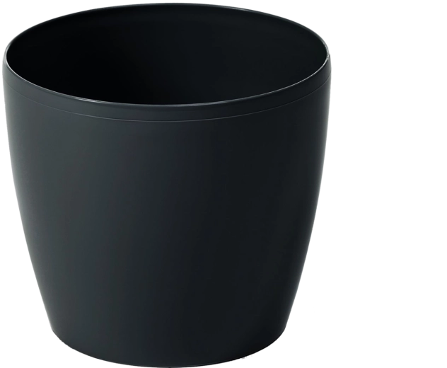 Maceta decorativa de plástico Magnolia 15,5 cm negra LAMELA