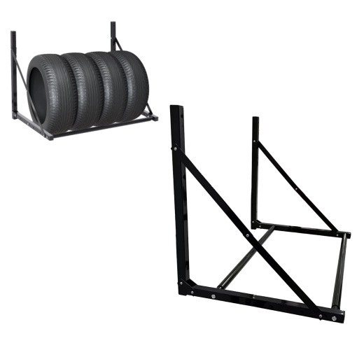 Soporte colgante para neumáticos, capacidad 100 kg, ancho ajustable 80–120 cm