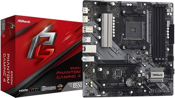 Placa base ASRock B550M Phantom Gaming 4 AM4 mATX - 1 pieza