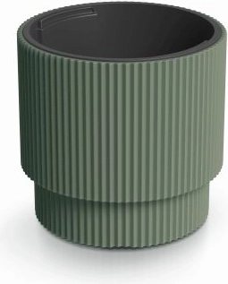 Maceta Milly con inserto verde oscuro 29,8 cm