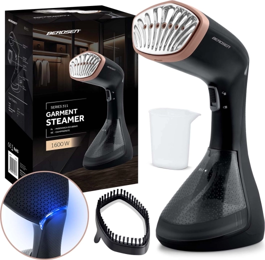 Vaporizador de ropa de mano BERDSEN 1600 W con depósito de 230 ml
