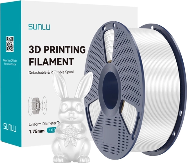 Filamento Sunlu PLA+ Silk blanco