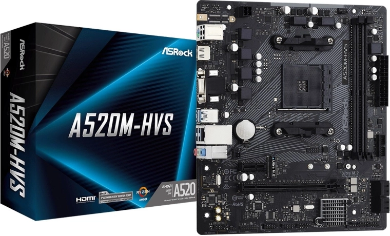 Placa base ASRock A520M-HVS (AM4, mATX)
