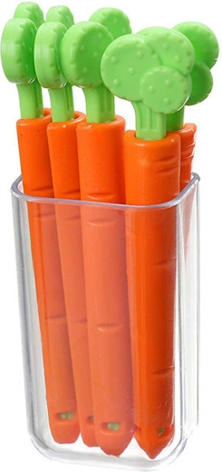 Juego de pinzas para bolsas TORO con forma de zanahoria con caja magnética (5 uds)