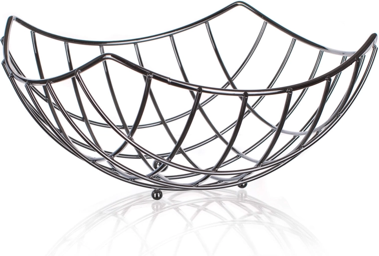 Cesta para fruta Linea 24 × 24 × 12 cm cromada
