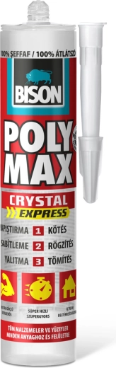 Bison Poly Max Crystal Express adhesivo y sellador transparente 300 g