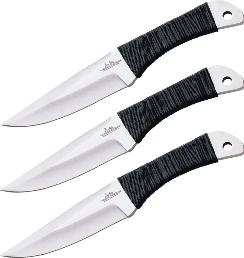 Hibben Cord Grip Thrower – juego de tres cuchillos arrojadizos grandes