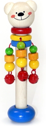 Sonajero Hess osito con cascabeles rojos