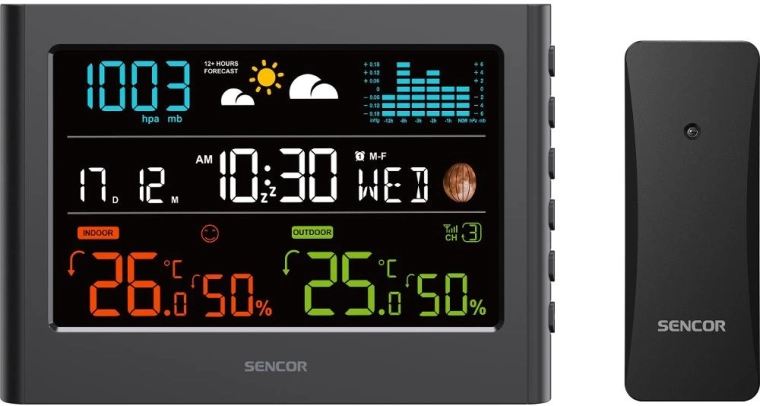 Estación meteorológica Sencor con sensor inalámbrico