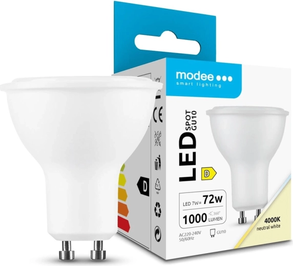 Bombilla LED spot 7 W GU10 blanco neutro 1000 lm