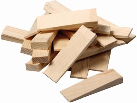 Cuñas de montaje de madera 150 × 25 × 25 mm, juego de 8 uds.