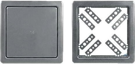 Puerta de bañera 200 × 200 mm de acero inoxidable