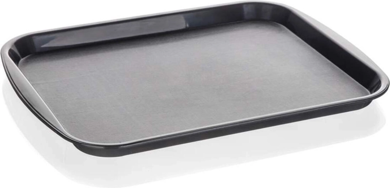 Bandeja de servir de plástico Culinaria negra 43 × 31 × 2 cm