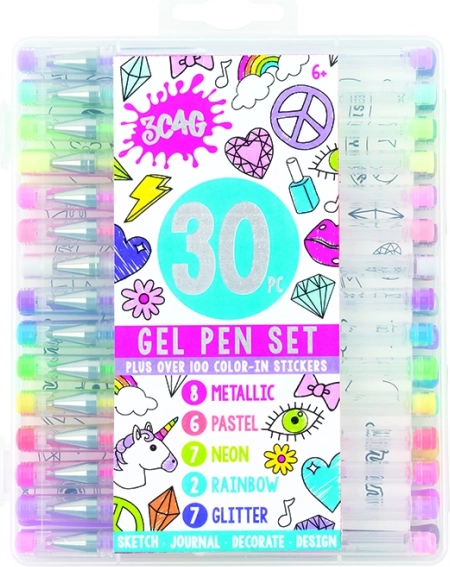 Bolígrafos de gel MAKE IT REAL - Set de 30 colores