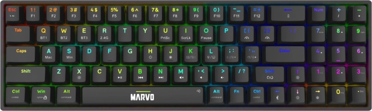 Teclado mecánico gaming Shogo 78W inalámbrico negro