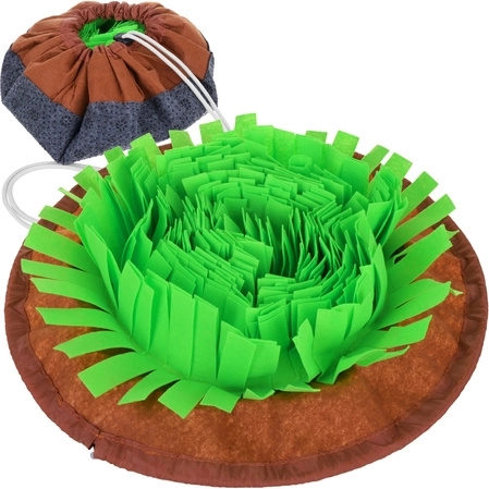 Alfombra olfativa para perros PURLOV, redonda, ajustable y antideslizante 48 × 48 cm