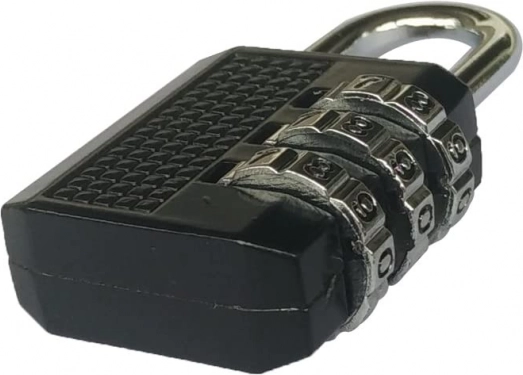 Candado de combinación para equipaje, de 3 dígitos, negro