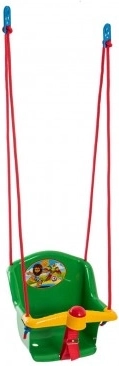 Columpio para niños con sonido, de plástico, verde
