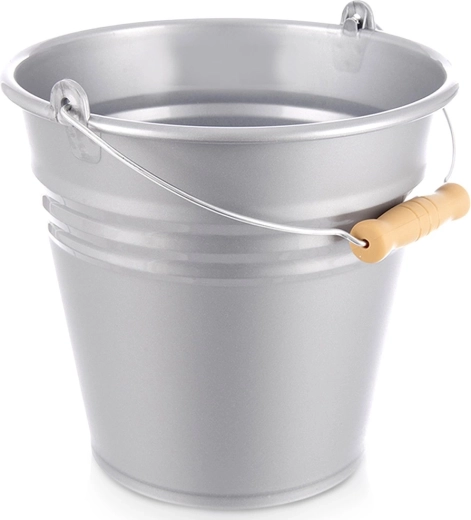 Cubo de plástico gris de 10 l