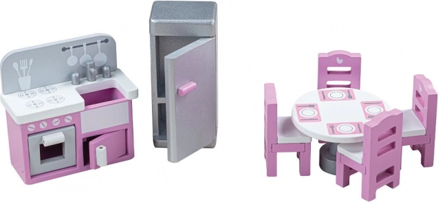 Tidlo Muebles de madera para casa de muñecas: cocina