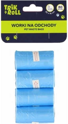 Bolsas para excrementos de perro (80 uds., 4 rollos)
