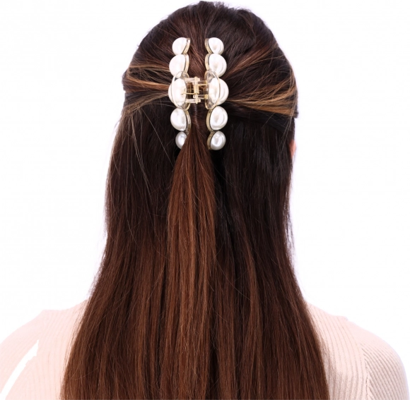 Pinza para el pelo con perlas