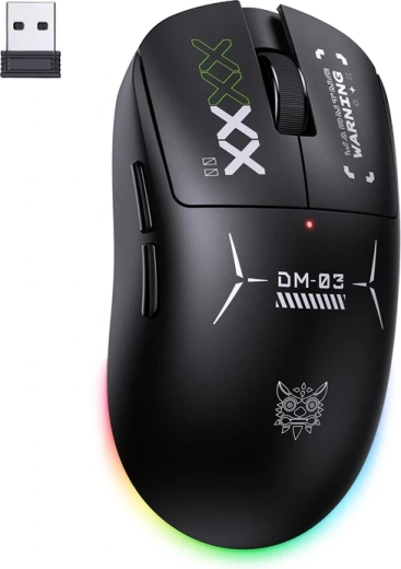 Ratón gaming inalámbrico Onikuma DM03 RGB negro