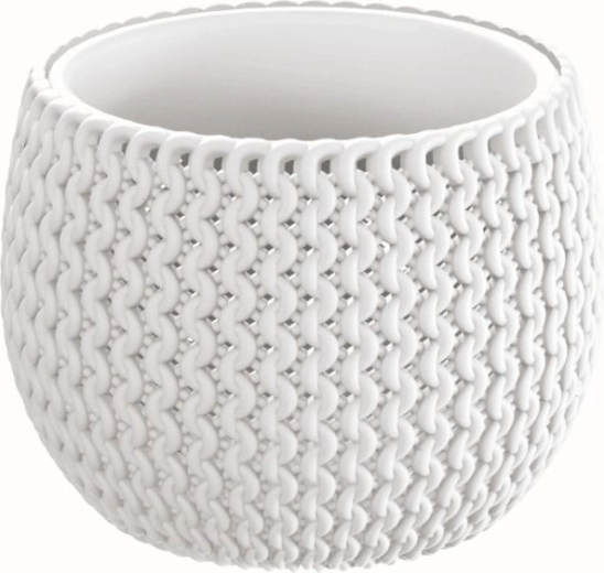 Maceta Splofy Bowl con inserto 18 cm blanca