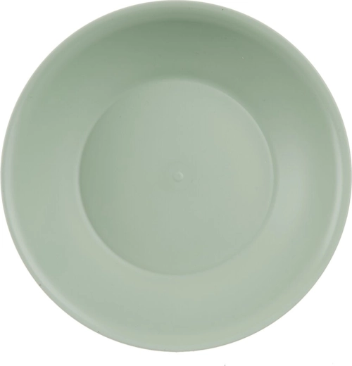 Plato hondo de plástico Sandy verde 18,5 cm