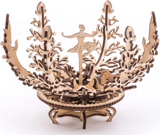 Puzzle 3D mecánico de madera flor UGEARS (101 piezas)